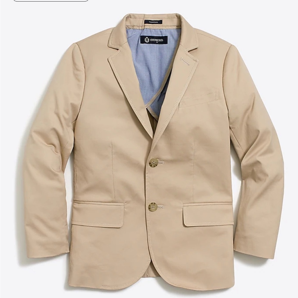 J. Crew Boys Thompson tan Blazer with chambray lining - size 10
